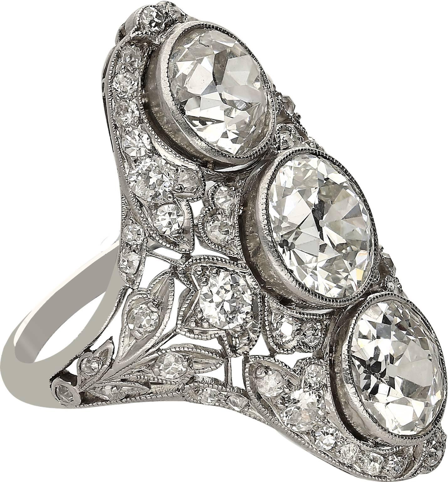 Art Deco Ring with stunning craftsmanship that helped define the era. 

