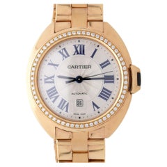 Cartier Clé de Cartier WJCL0003 Diamond Bezel 18K Rose Gold Watch Full Set