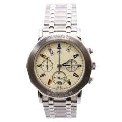 Corum Admirals Cup Edelstahl Creme Zifferblatt Chronograph 39mm Automatikuhr
