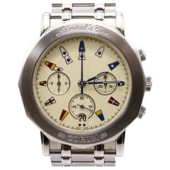 Corum Admirals Cup Edelstahl Creme Zifferblatt Chronograph 39mm Automatikuhr