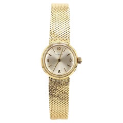 Gübelin 18K Gold Champagne Dial Mesh Bracelet Ladies Watch