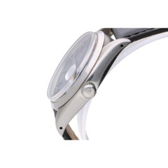 Reloj Rolex Oysterdate Precision 6694 vintage, de acero con esfera azul, de 1977, con correa de piel