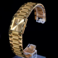 Reloj Piaget Dancer 80317 de oro de 18 quilates, con esfera cuadrada color champán y brazalete integrado
