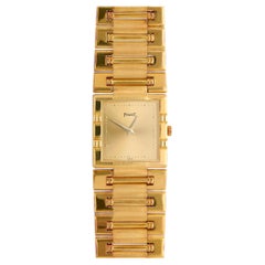 Reloj Piaget Dancer 80317 de oro de 18 quilates, con esfera cuadrada color champán y brazalete integrado