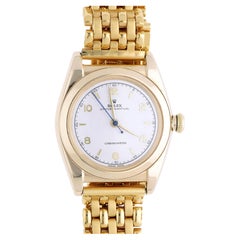 Reloj Rolex OP 3131 «Bubbleback» de oro de 18 quilates, 31 mm, «Chronomètre», con esfera blanca y números arábigos