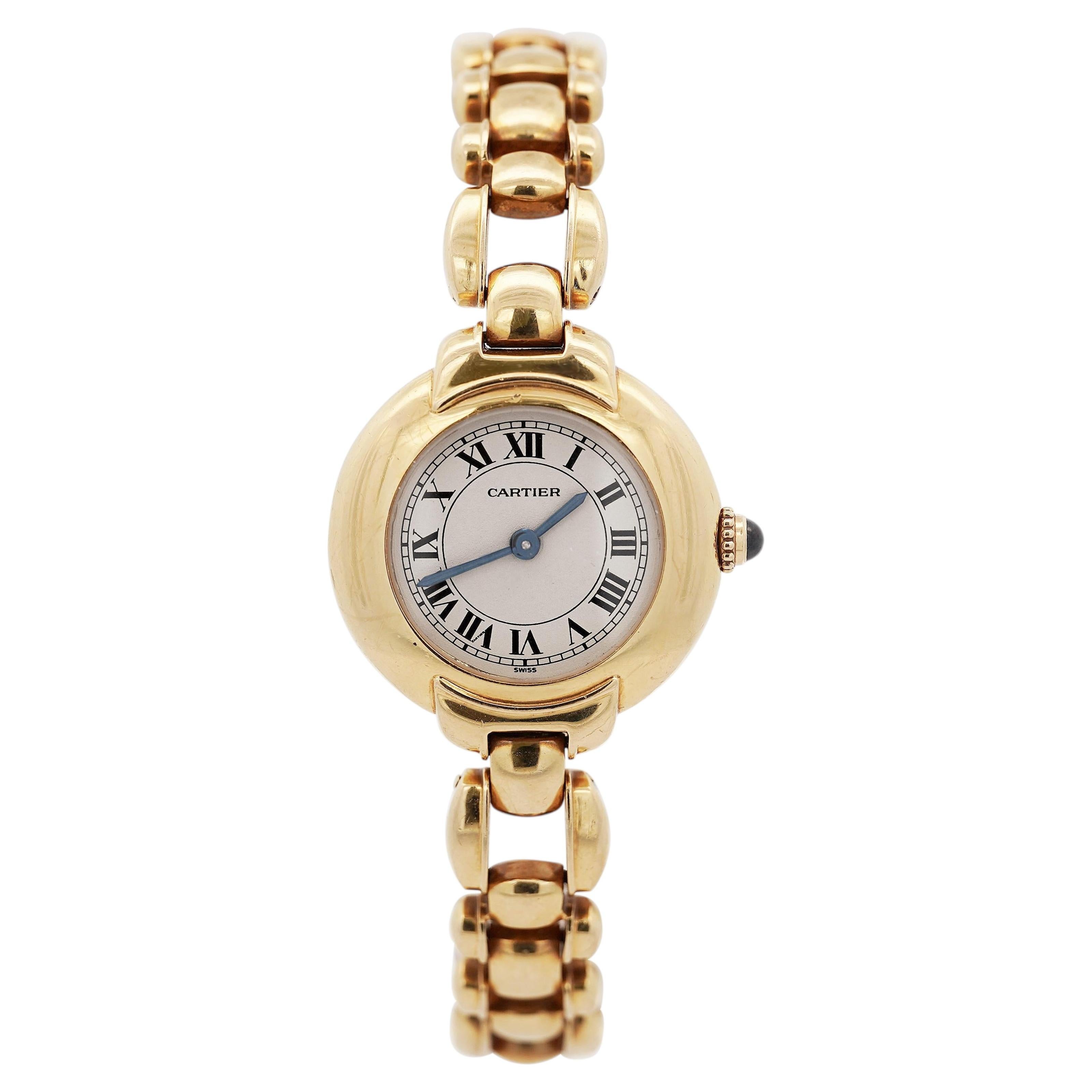 Cartier Vendome 878999 18K Gold Manual Gadroon Link 26m Watch
