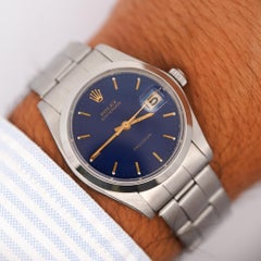 Rolex Oysterdate Precision Ref. 6694 Blue Dial 34mm Stainless Steel Wristwatch