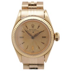 Reloj de pulsera Rolex Oyster Perpetual 6619 de 24 mm, de oro de 18 quilates, vintage, de 1978