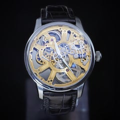 Maurice Lacroix Masterpiece MP7228 Gold-Tone Skeleton Dial Watch