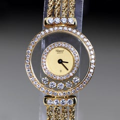 Chopard Happy Diamonds 4066 18K Yellow Gold Watch Circa 1985 Full Set