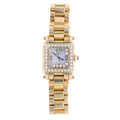 Chopard Happy Sport 27/6851-21/11 Uhr mit Diamanten und Rubinen, 18 Karat Roségold, vollständig besetzt