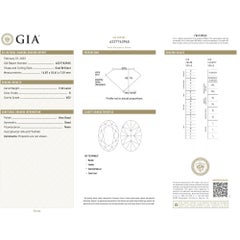 Diamante suelto con corte ovalado, certificado por el GIA, de 7,22 quilates, color G y pureza VS2