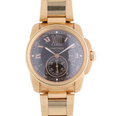 Cartier Calibre de Cartier W7100040 Chocolate Dial 18K Rose Gold Watch Full Set