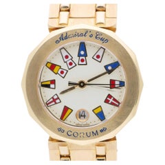Corum Admiral's Cup Nautical Flag Dial 27mm Circa 1990 18K Yellow Gold Watch
