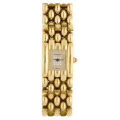 Chaumet Khésis Factory Diamond Dial 18K Yellow Gold Bracelet Watch Circa 2000