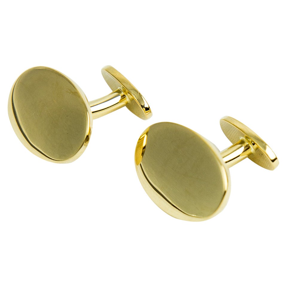 Tiffany & Co. Oval Gold Cufflinks