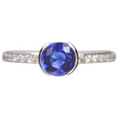 Sapphire  Diamond Ring