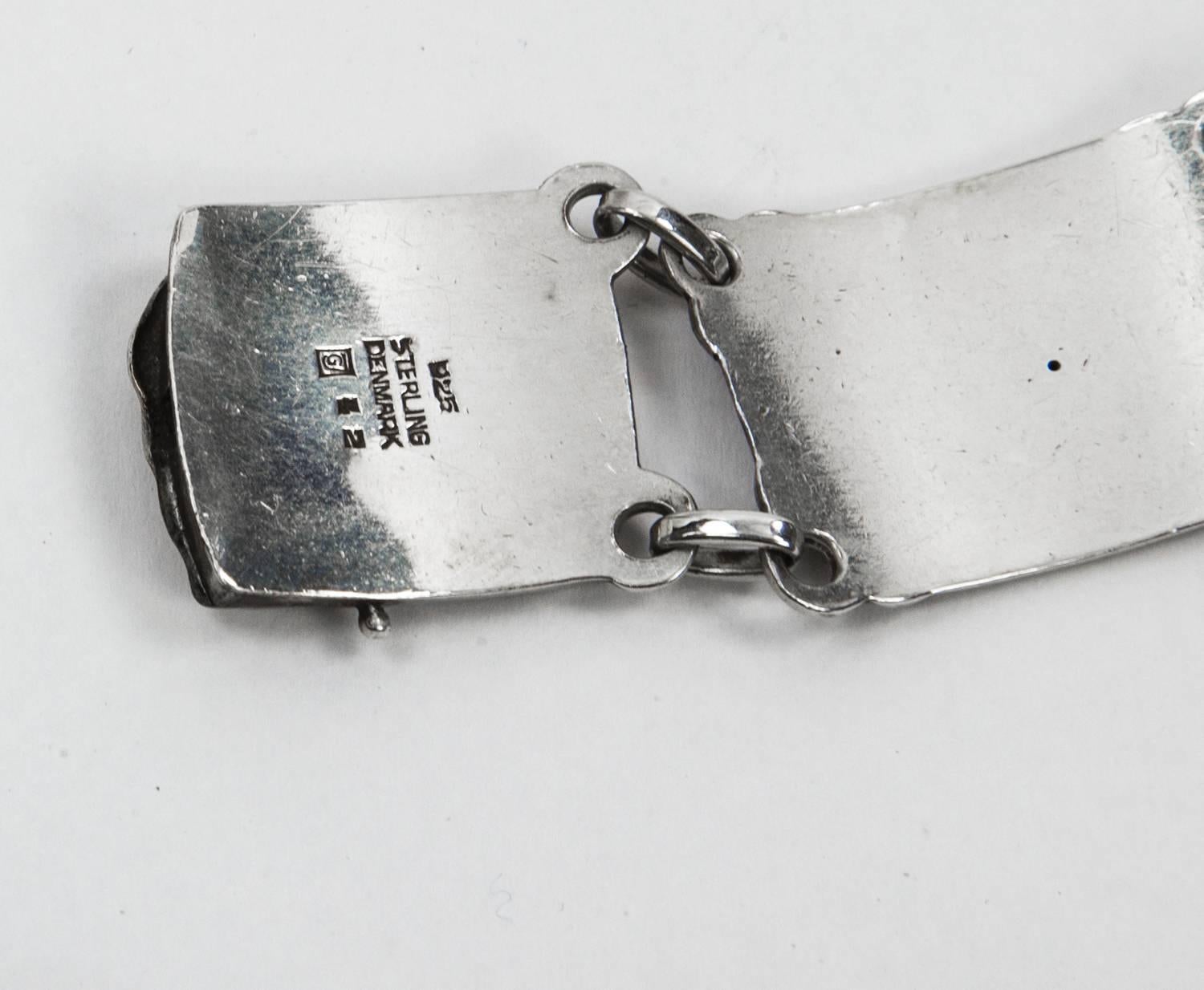 Art Deco Georg Jensen Beautiful Sterling Silver Swan Bracelet