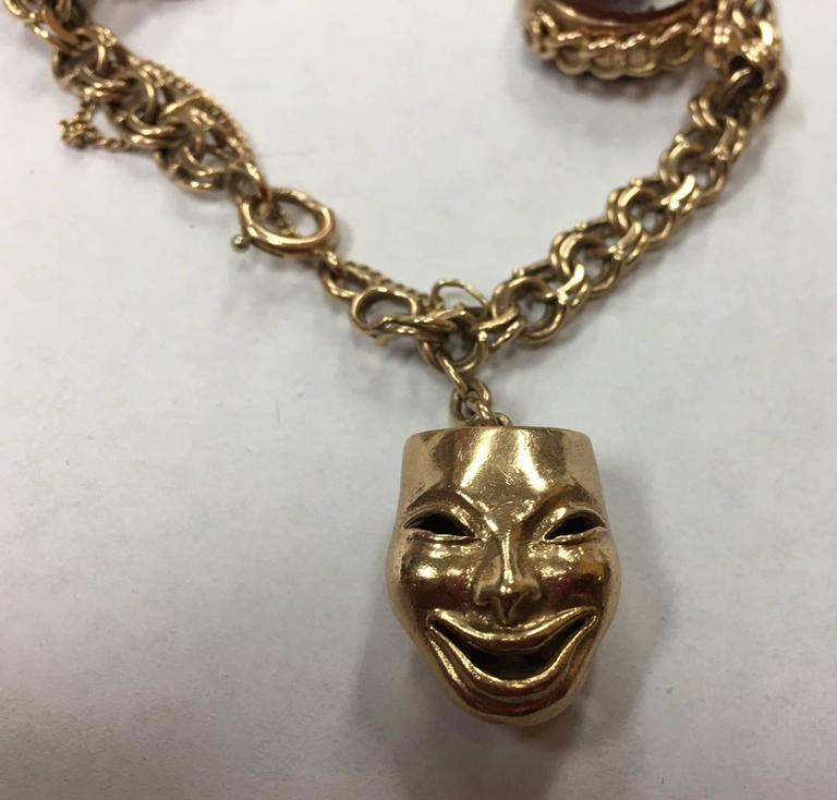 Antique Watch Fobs Gold Charm Bracelet For Sale at 1stdibs