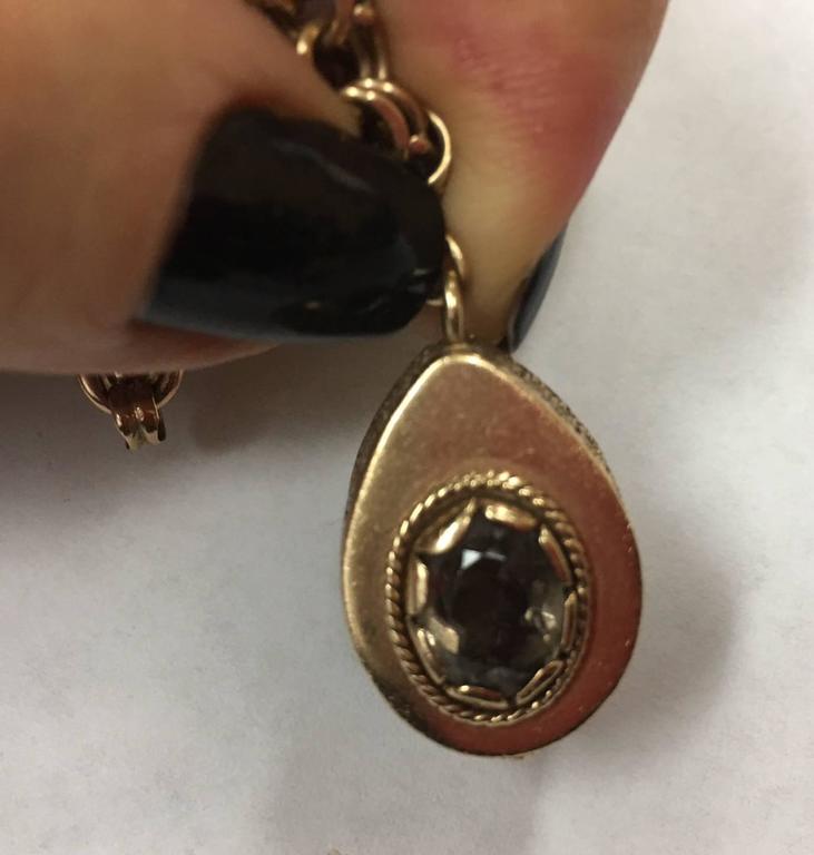 Antique Watch Fobs Gold Charm Bracelet For Sale at 1stdibs