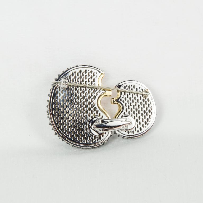 Download Mother And Baby Hedgehog Black Diamond Gold Brooch Pin Estate Fine Jewelry For Sale At 1stdibs