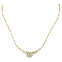 Collana vintage in oro con diamanti, gioiello di grande effetto, gioiello di pregio proveniente da una collezione privata