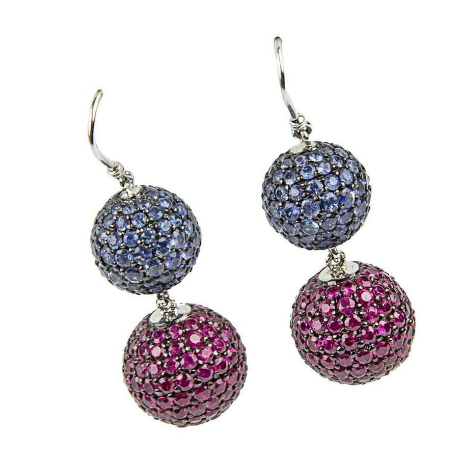 ruby statement earrings