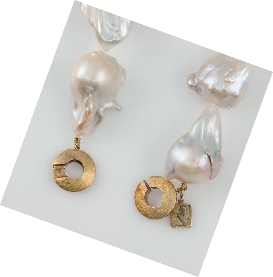 Uncut Baroque Free-Form Pearl Necklace