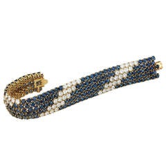 M. Gerard Paris Sapphire Diamond Bracelet 1970's