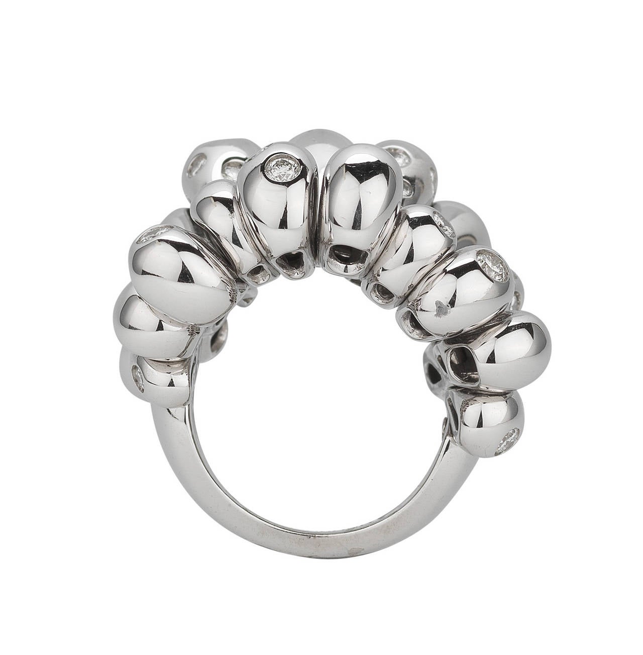 Contemporary De Grisogono Gocce Diamond Gold Ring