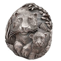 Important pendentif BuccELLATI « Tigres de Sibérie »