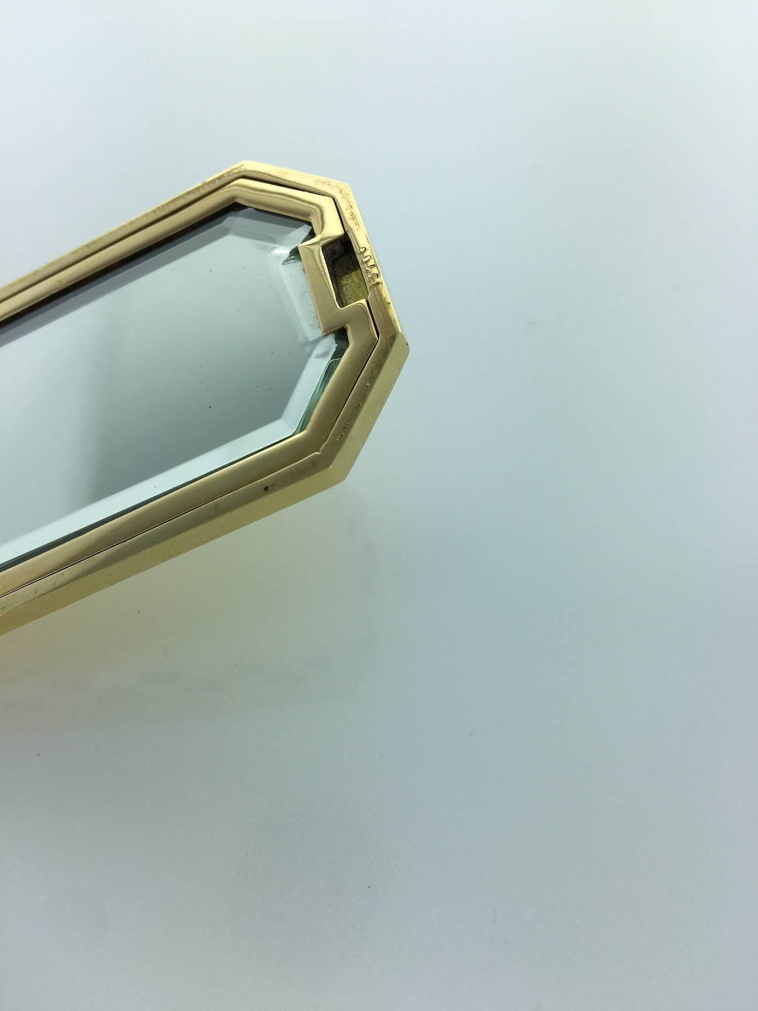 1930s Janesich French Art Deco Gold Enamel Diamond Minaudiere 3