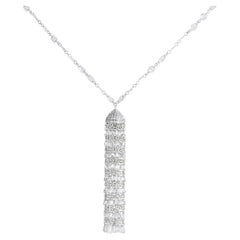 Sautoir Diamant-Halskette aus Weißgold mit Diamanten 18K