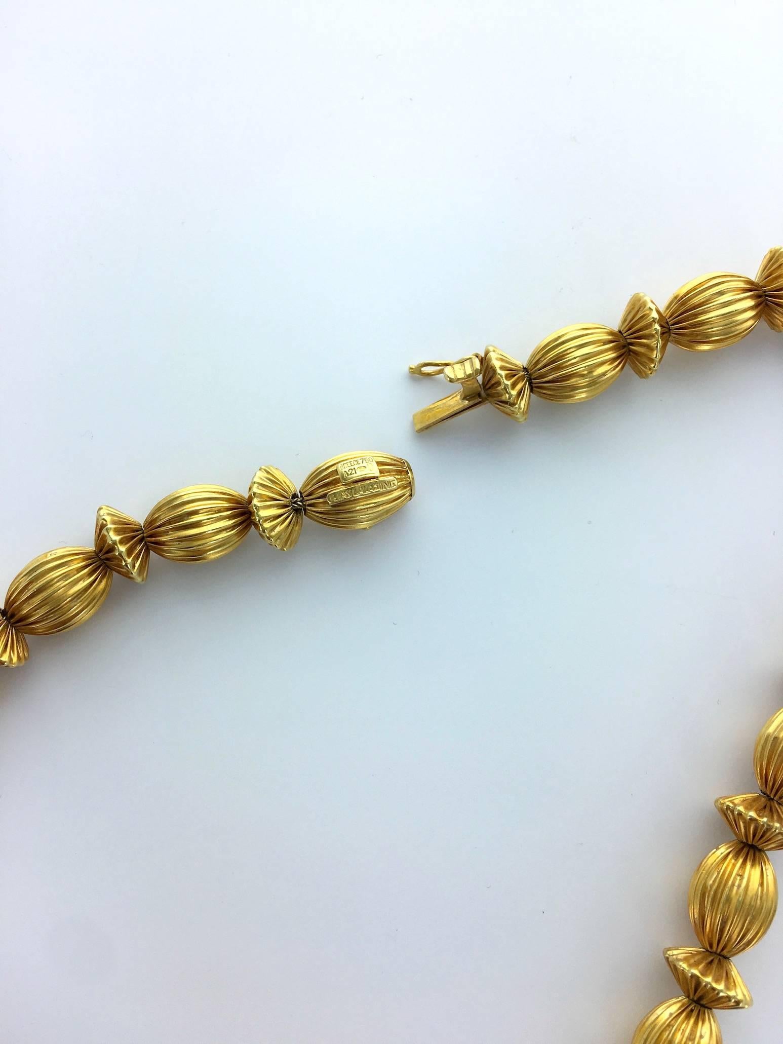 1980s Ilias Lalaounis Gold Bead Necklace 1
