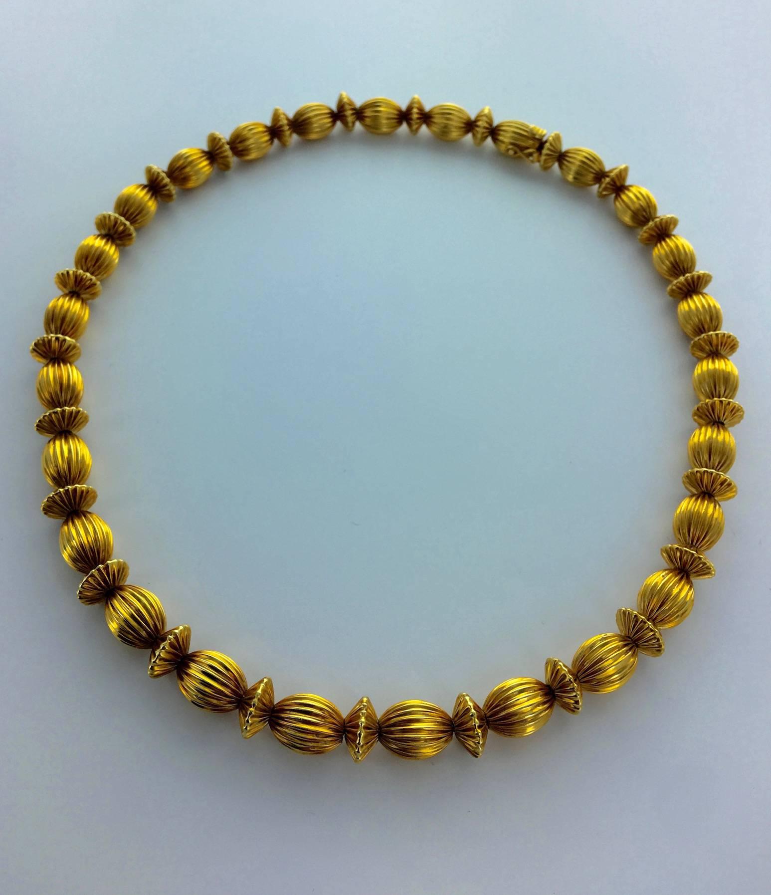 1980s Ilias Lalaounis Gold Bead Necklace 4
