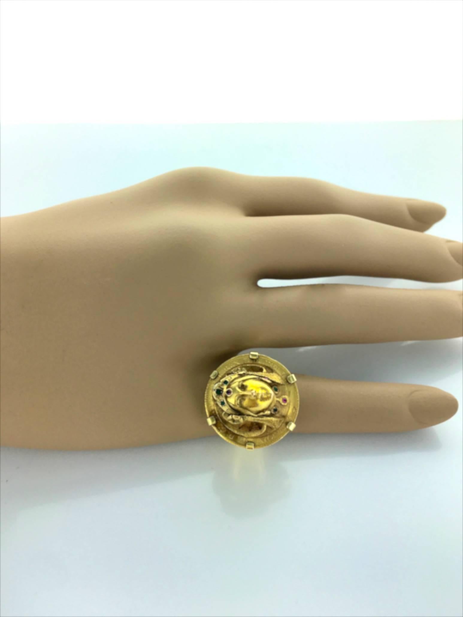 vintage gold coin ring