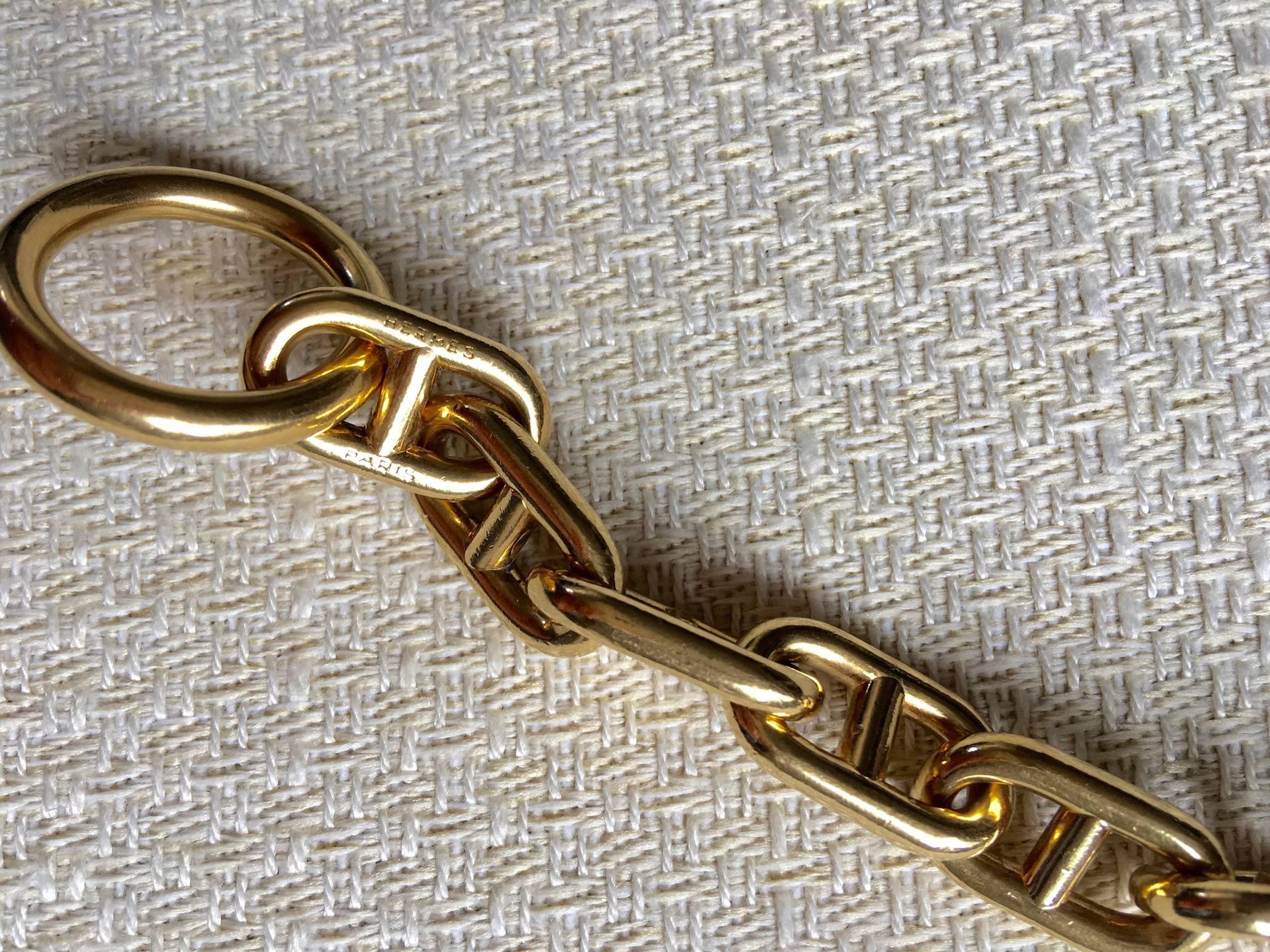 Women's or Men's Hermes Paris Chaine d'Ancre Yellow Gold Bracelet