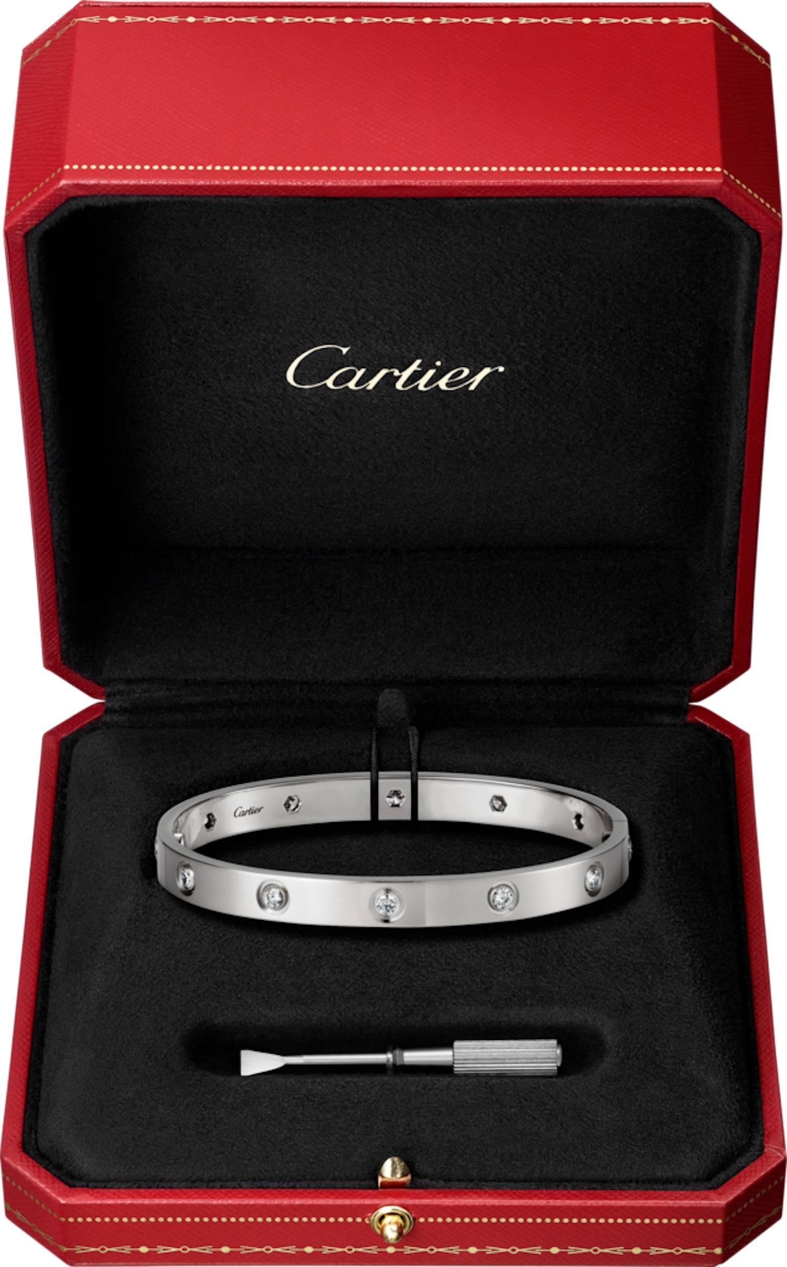 Cartier Love Three Bracelets Trinity Pink, White and Yellow Gold Bangles  In Excellent Condition In Geneva, CH