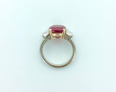 Bulgari No Heat Burma 4.42 Carat Natural Ruby Diamond Gold Ring