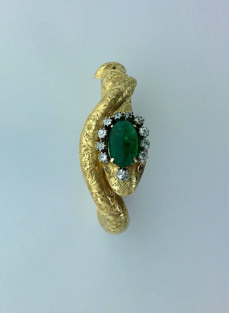 AI184 - Emerald Serpent Snake Bracelet main image 1