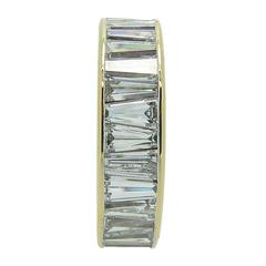 4.00 Carat Tapered Baguette Diamond Yellow Gold Eternity Ring