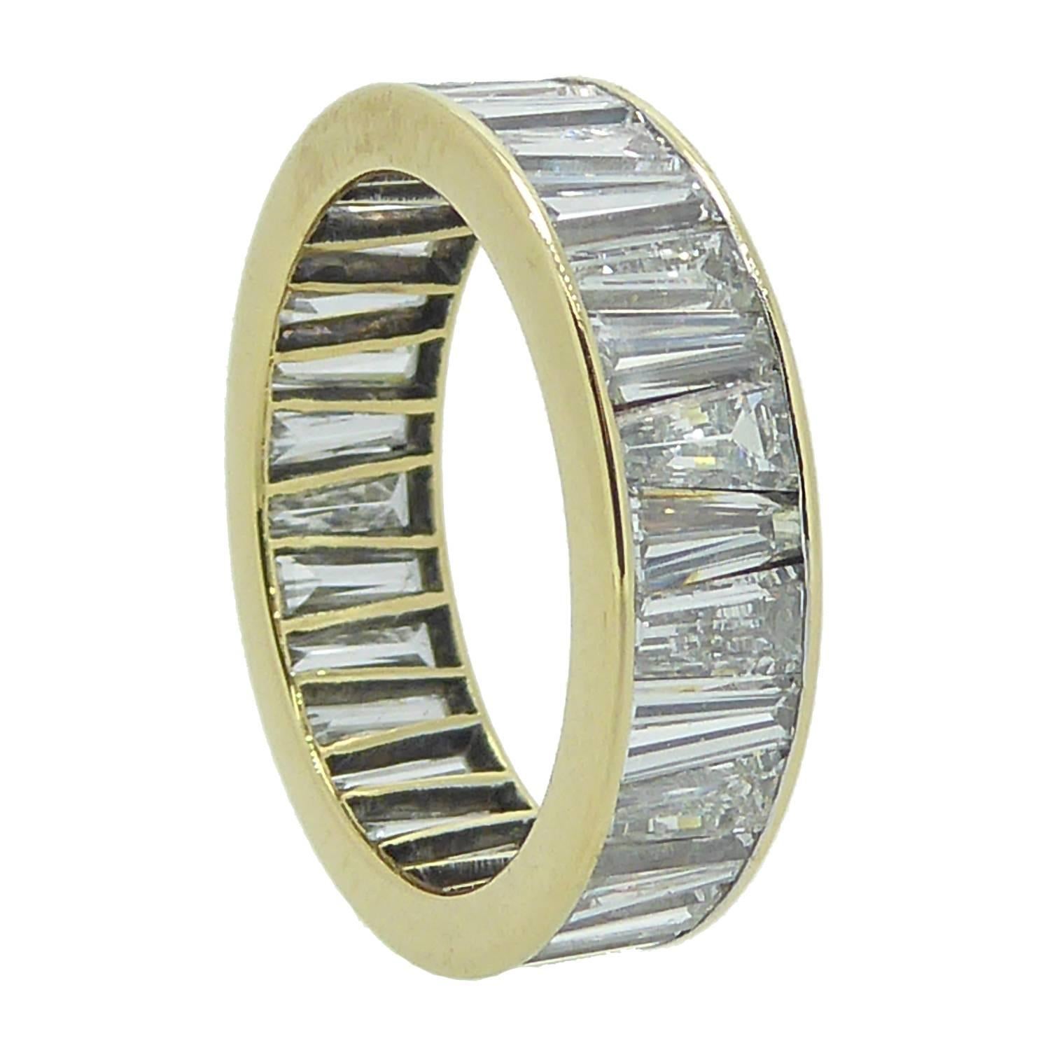tapered baguette eternity band