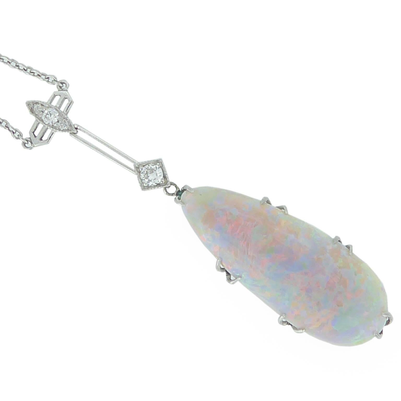 vintage opal pendant