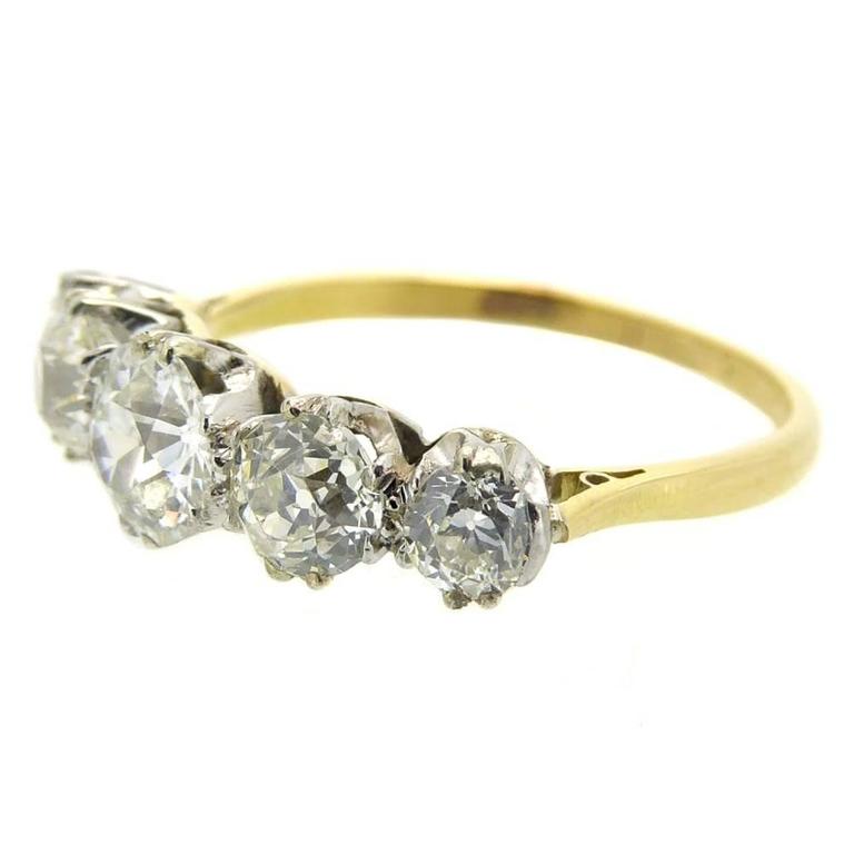 Antique Victorian Five Stone Diamond Ring Circa 1900 At 1stdibs Late Victorian Antique Five Stone Diamond Ring Circa 1900 For