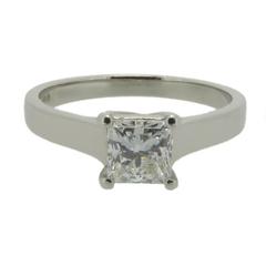 GIA Certified Diamond Solitaire Ring, 0.71 Carat, Platinum