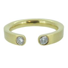 Contemporary Two-Stone Diamond Ring 0.20 Carat, UK Award Winning Designer