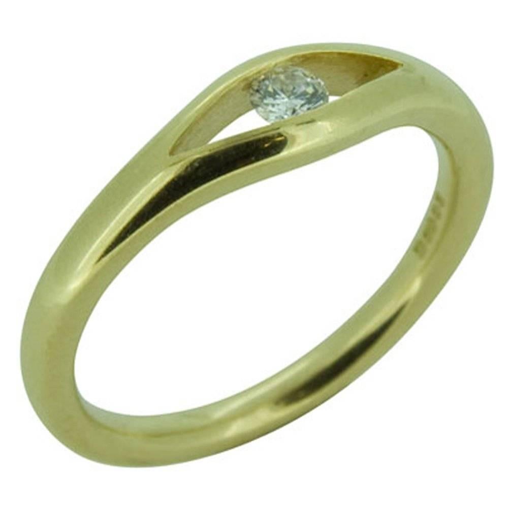 D Flawless Diamond Solitaire Ring Contemporary Design, UK Award Winning Designer For Sale