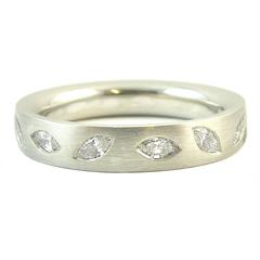 Marquise Diamond Wedding Eternity Ring, Platinum Band, UK Award Winning Designer 5