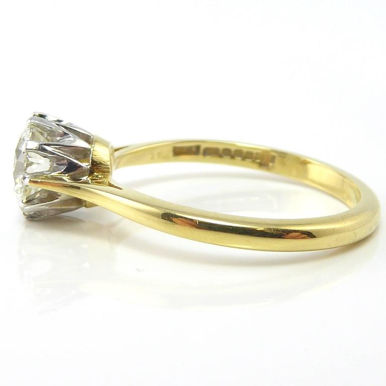 Diamond Engagement Ring, 1.26 Carat Brilliant Cut, Sheffield Hallmark ...