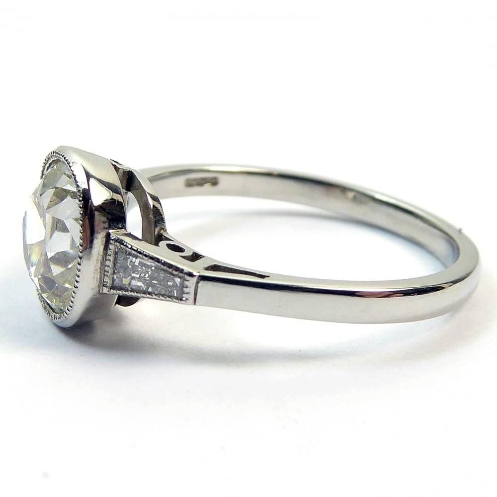 Antique Diamonds in Art Deco Engagement Ring Style Setting, 1.60 Carat Solitaire In New Condition In Yorkshire, West Yorkshire